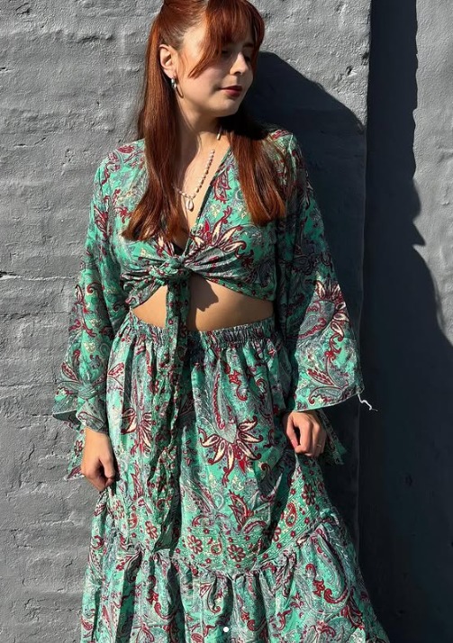 Vestido Esmeralda Boho Hindú - Vista alternativa